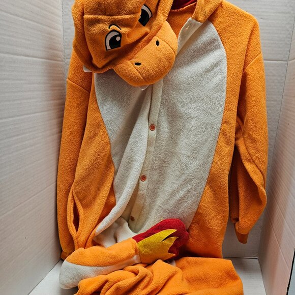 One Piece Adult Newcosplay Cosplay Pokemon Costume Pjs Adult Charmander Orange L - Picture 4 of 12